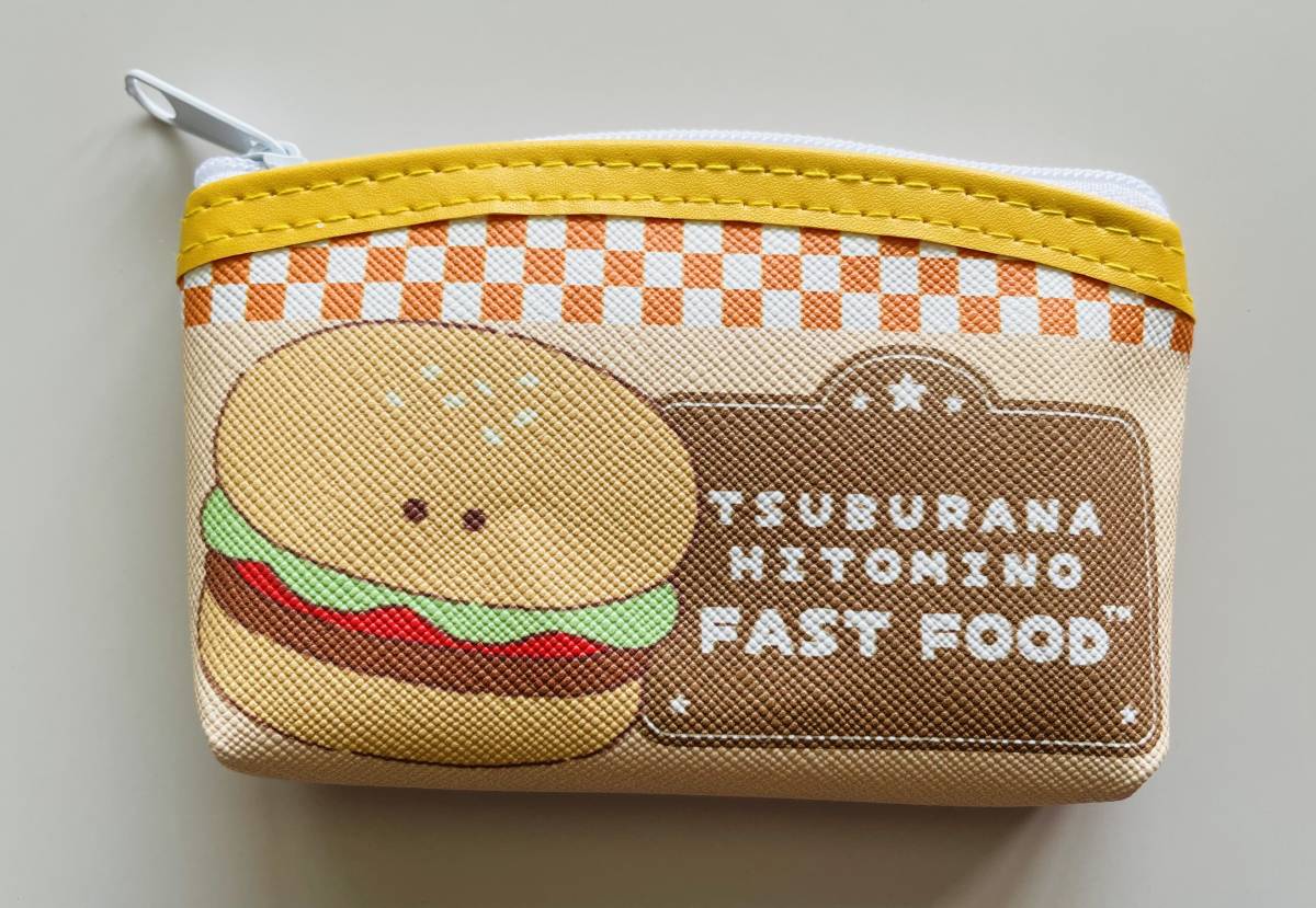 ☆つぶらな瞳のファーストフード ぷちポーチ はんばーがー☆ハンバーガー 小銭入れ 小物入れ拍卖