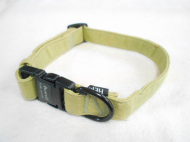 中型犬 大型犬 天然素材 ヘンプカラー 首輪 グリーン L 首周り30~45cm ~25kg 拍卖