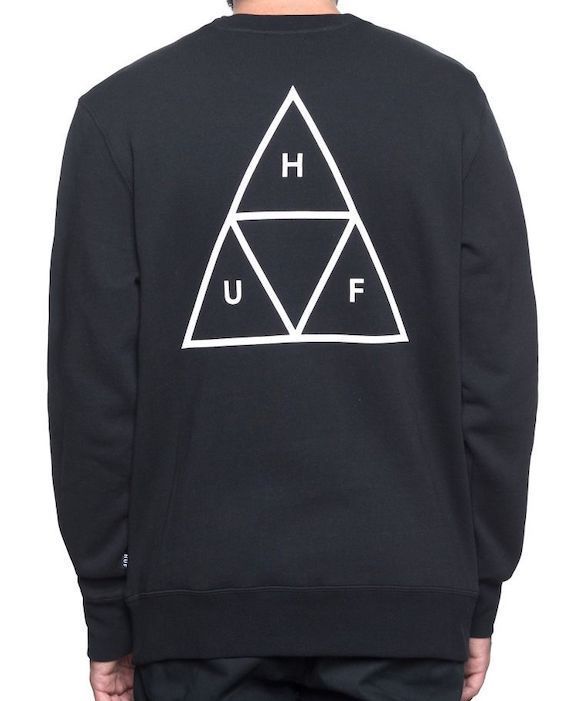 HUF Triple Triangle Crewneck Sweatshirt Black S トレーナー スウェット拍卖