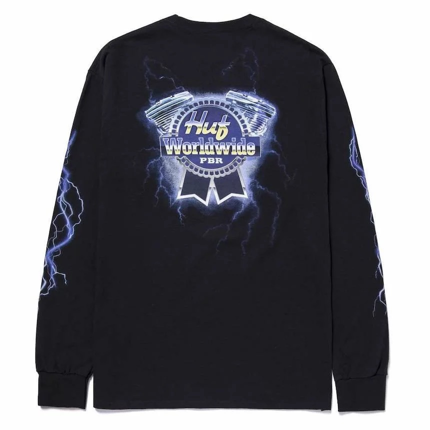 HUF Pabst Lightning L/S T-Shirt Black S Tシャツ拍卖