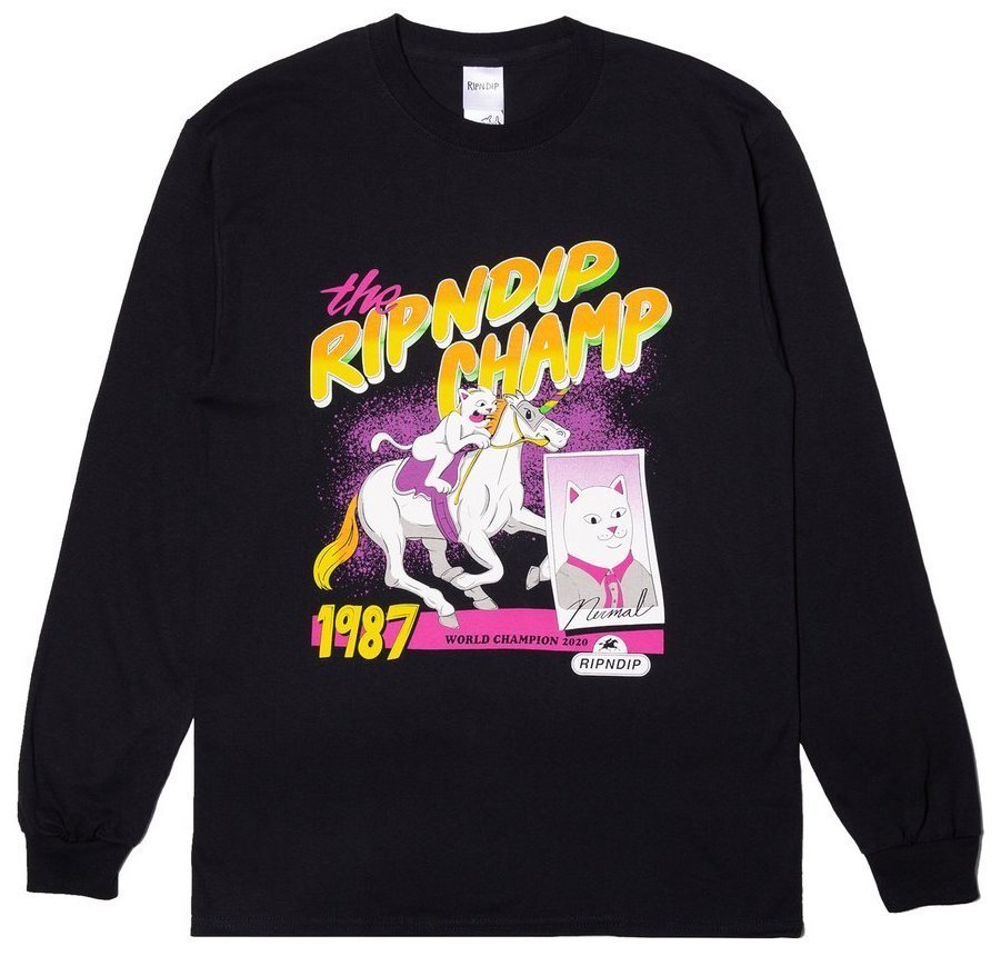 Ripndip Riding Champ L/S T-Shirt Black M Tシャツ拍卖