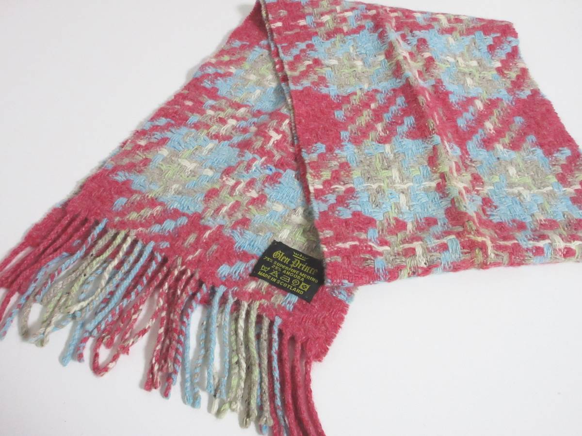 GLEN PRINCE グレンプリンス マフラー アンゴラ混 スコットランド製 irmri yg3599拍卖