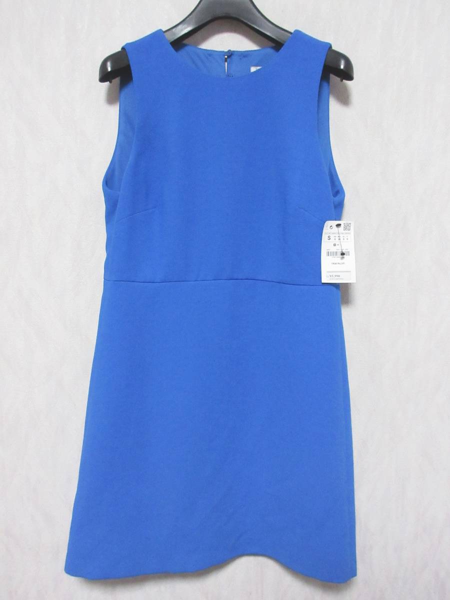 未使用品 ZARA TRAFALUC ザラ ワンピース ノースリーブ レディース S 26 ブルー irmri yg3605拍卖