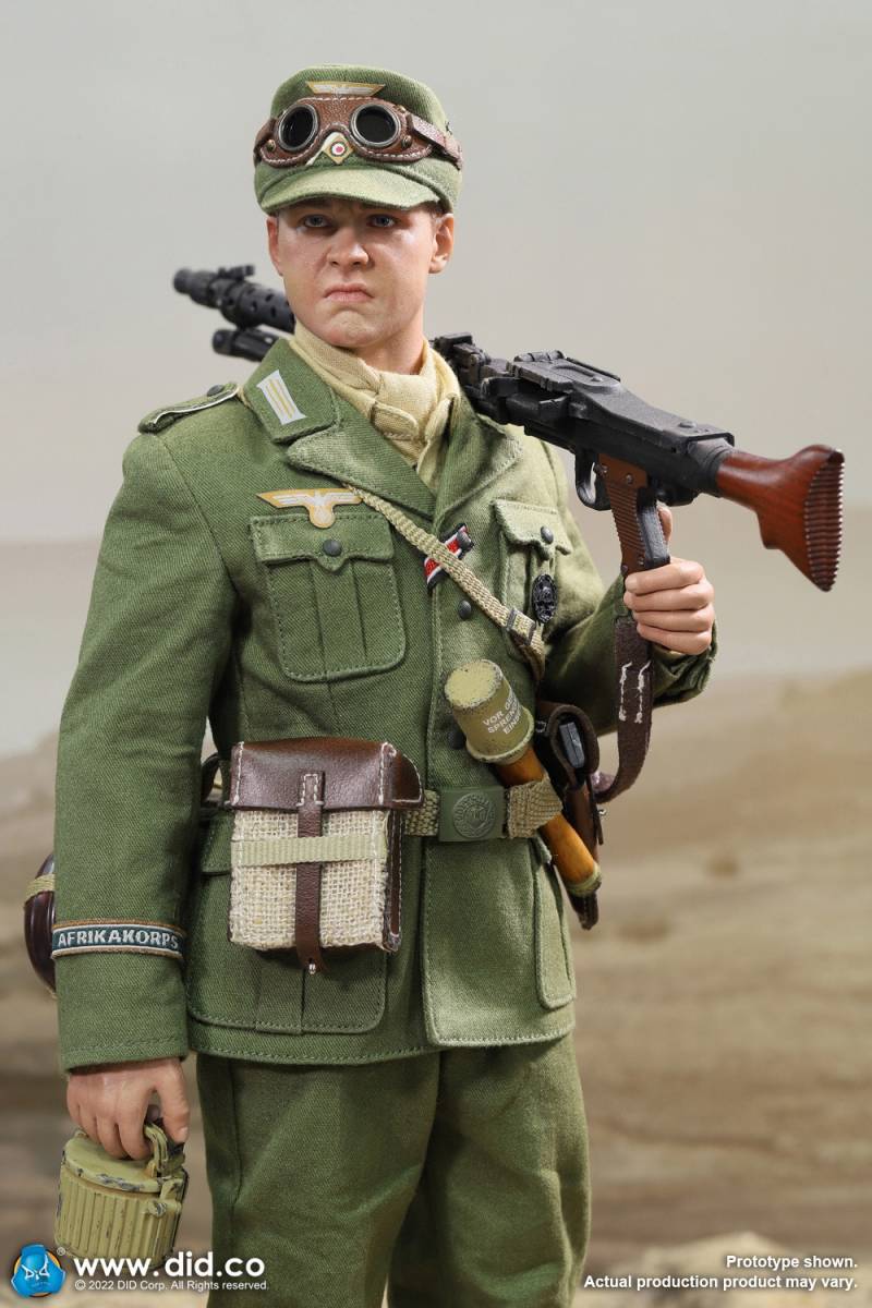 DID 1/6 WW2 ドイツ国防軍 ドイツアフリカ軍団 DAK ビアラス MG34機関銃手 未開封新品 D80158 検) DID Facepoolfigure SS DAMTOYS FLAGSET拍卖