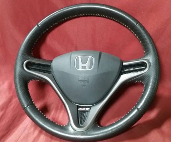平成19年 ストリーム RSZ RN8 純正レザーステアリング ハンドル拍卖