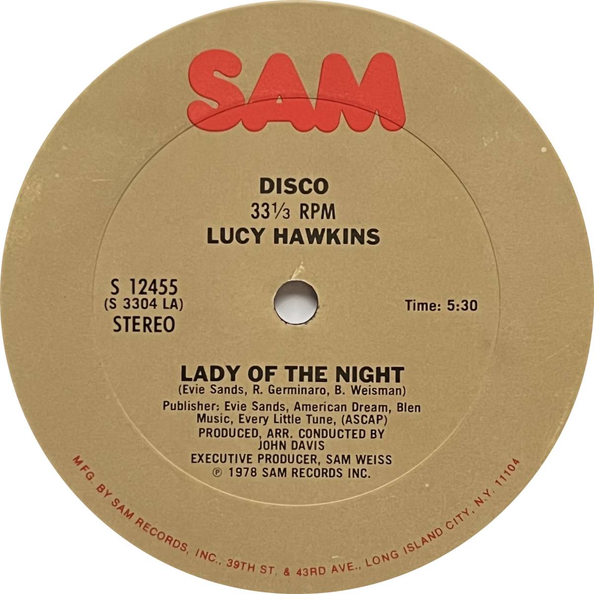 Lucy Hawkins - Lady Of The Night / Gotta Get Out Of Here拍卖