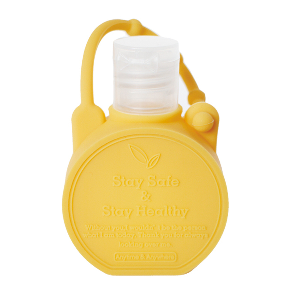 ☆ h04-2064.Round.イエロー スプレーボトル ホルダー 携帯 通販 ジオナチュレ ポータブルボトル GEO NATURE ホルダー ボトル 容器 除菌拍卖
