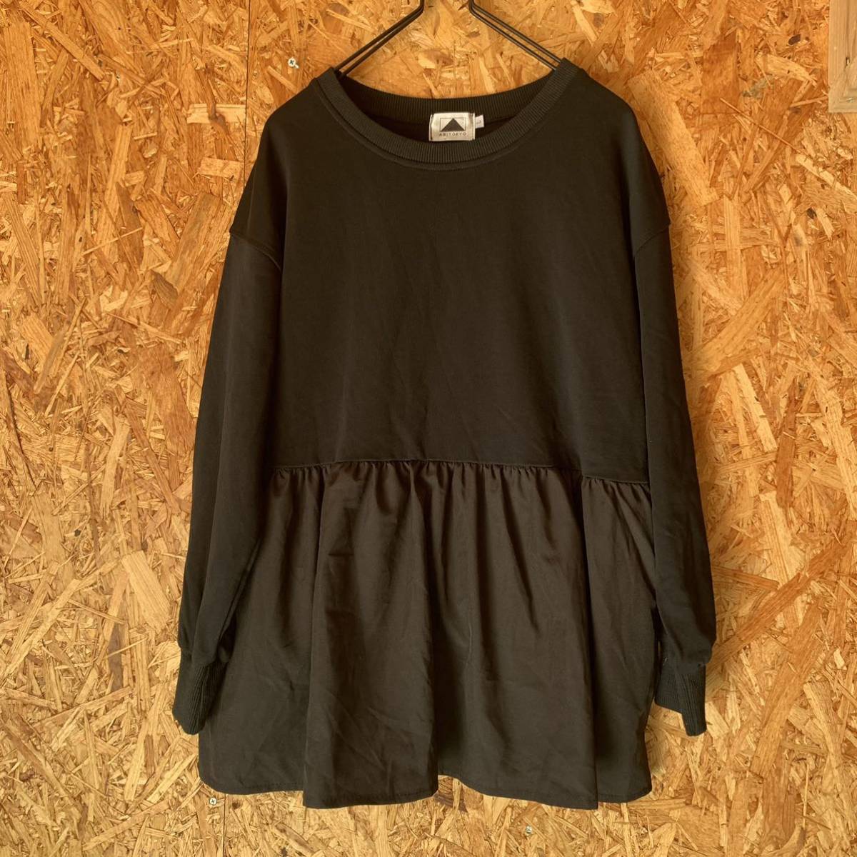 美品 ABITOKYO 切り替え カットソー スウェット トップス 大きめサイズ レディース 1514拍卖