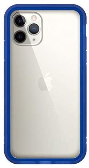 在庫処分品 Natural design iPhone11Pro (5.8インチ) HYBRID SQUARE ジャケット型 新素材繊維ガラスケース クリアブルー拍卖