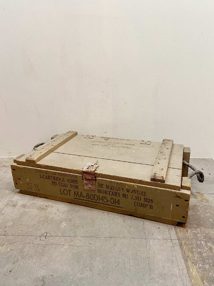 アメリカ ヴィンテージ アンモBOX ミリタリー 収納 インテリア ガレージ アウトドア キャンプ 小物入れ アメリカン雑貨【7640】 【7640】拍卖