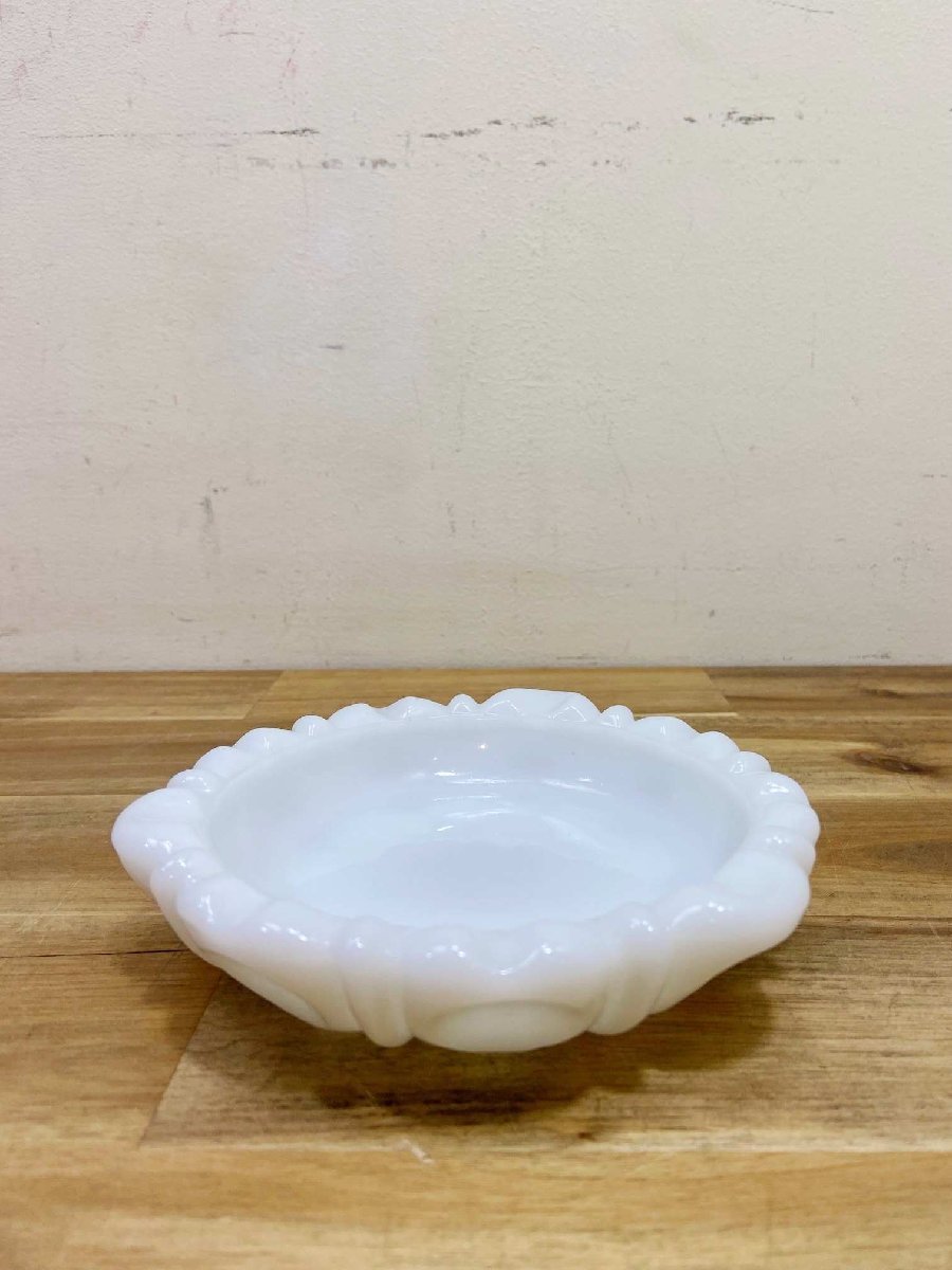 Fire King ファイヤーキング Anchor Hocking 灰皿 アッシュトレイ 小物入れ 店舗什器 ミルクガラス アンカーホッキング【6286】拍卖
