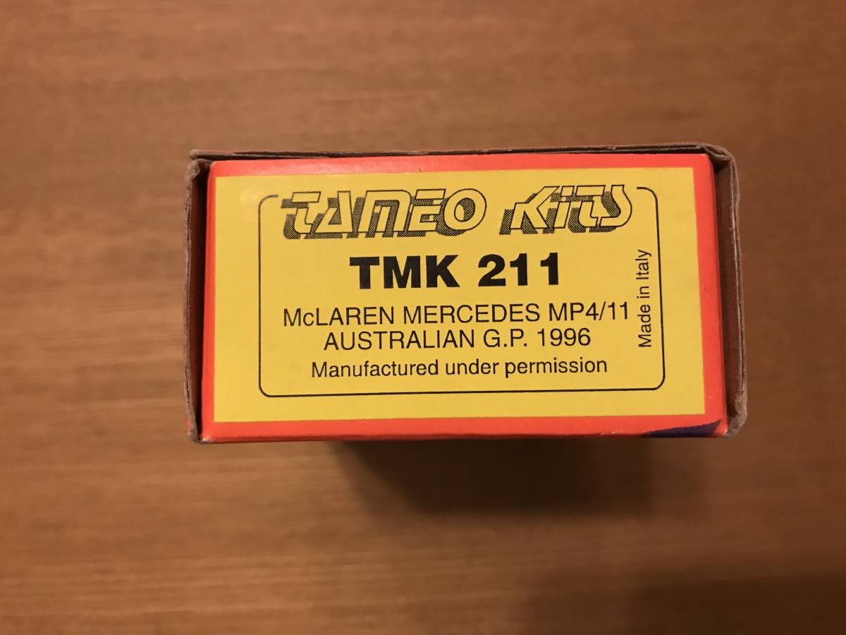 1/43キット TAMEO マクラーレン・メルセデス MP4/11 #7 M.ハッキネン オーストラリアGP5位 1996拍卖