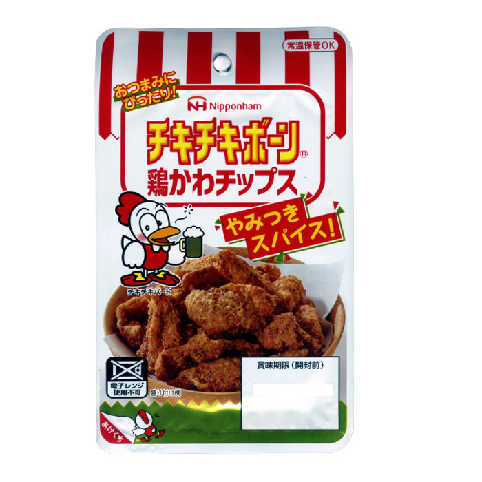 チキチキボーン 鶏かわチップス やみつきスパイス 家呑みにぴったり 常温おつまみ 日本ハム 27g x3個セット/卸拍卖