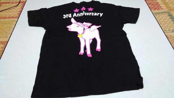 ■ heidi. ハイヂ 3周年 【 Tシャツ 黒 】 ロックバンド拍卖