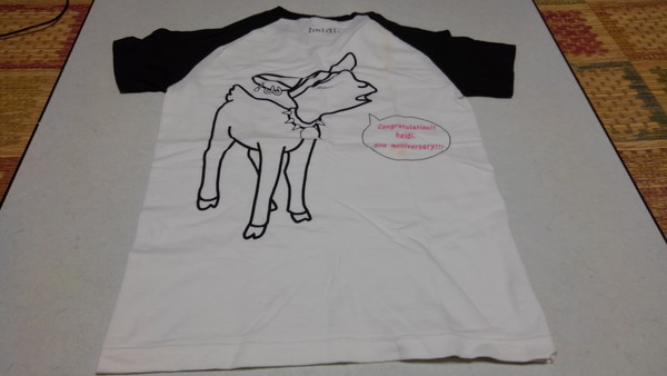 ■ heidi. ハイヂ 【 Tシャツ 白 】 ロックバンド拍卖