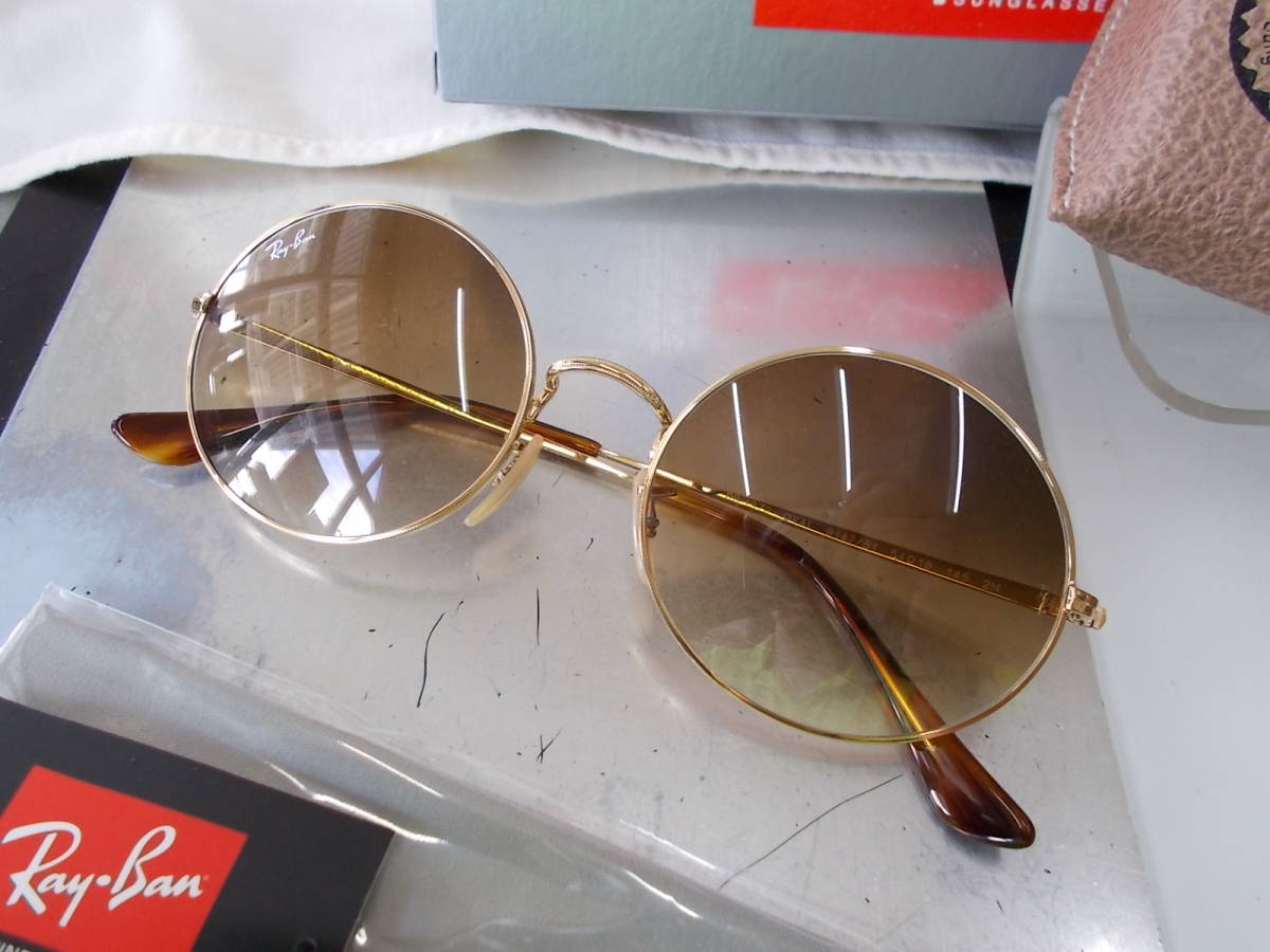 RayBan レイバン お洒落な OVAL ラウンド メタル 丸眼鏡 サングラス RB1970-9147/51-54拍卖