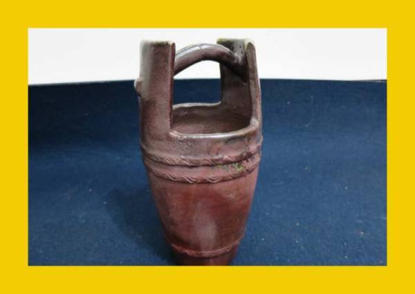 :【やましな京都】「19、花入」壺、陶器、置物 インテリヤ、 古い壺拍卖