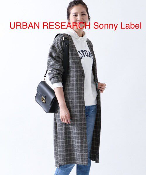 未使用★URBAN RESEARCH Sonny Labelチェックロングコート拍卖