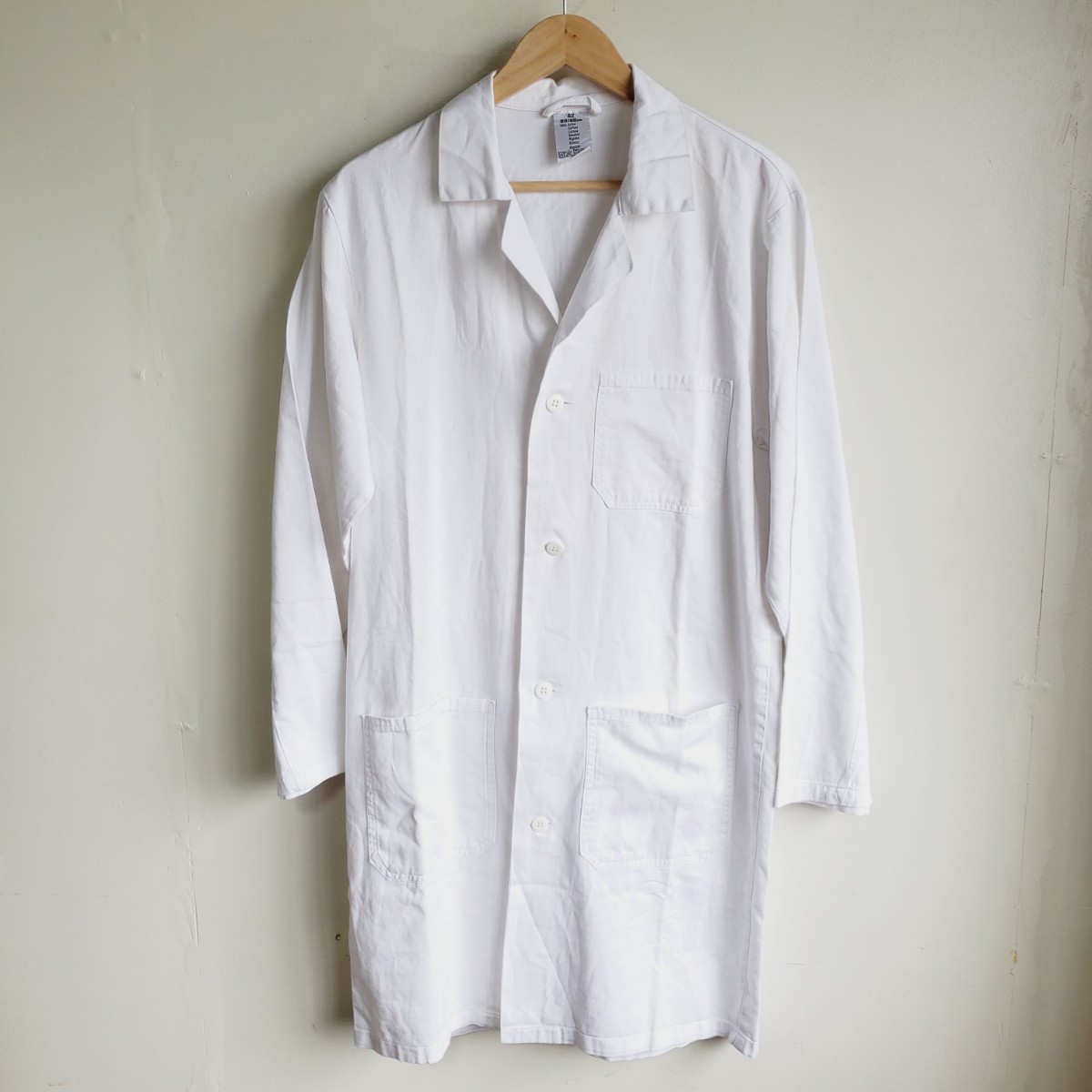 861◆ユーロワーク ショップコート size42 83/86㎝ 白 ホワイト ワークウエア USED 中古拍卖