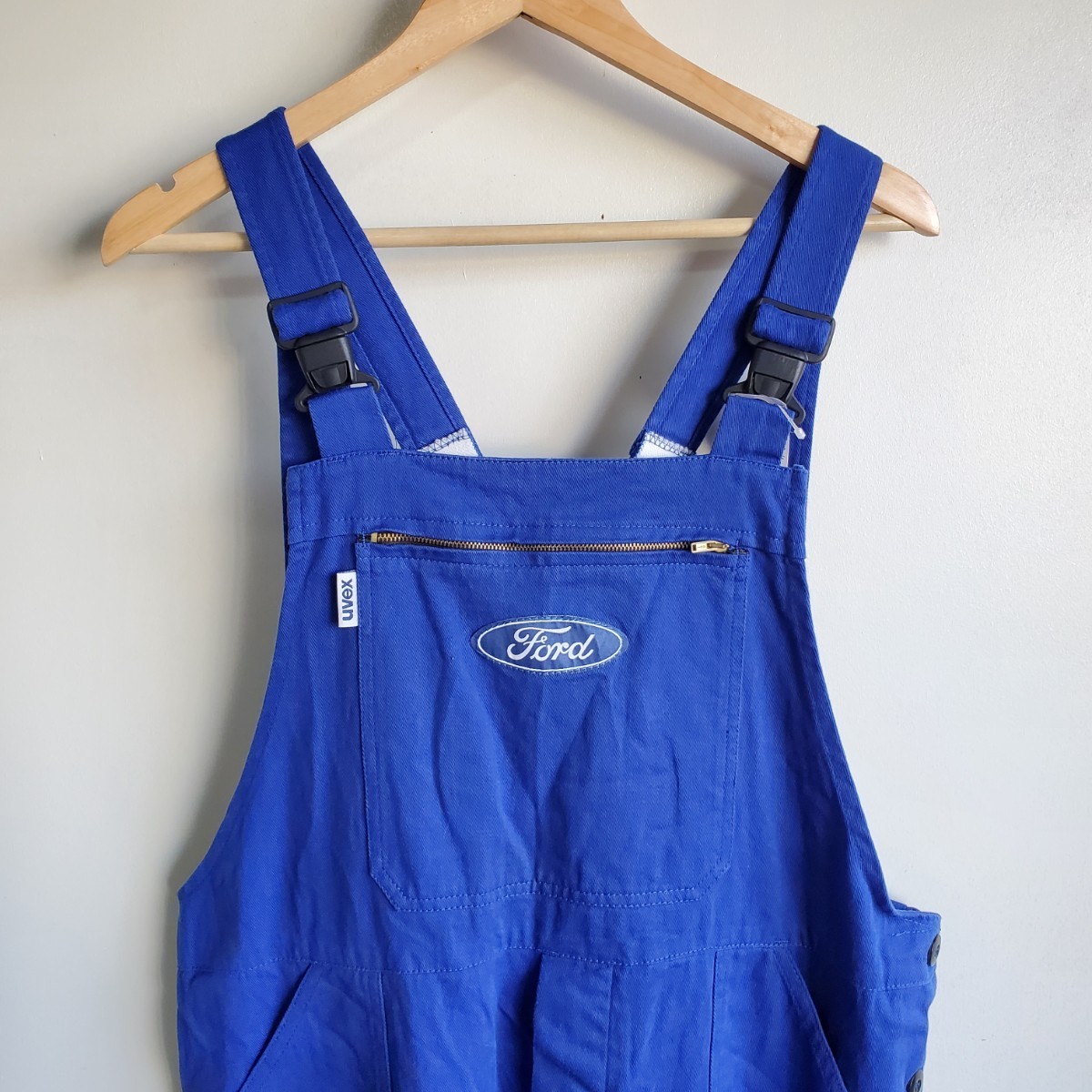 874◆【size56】uvex ユーロワーク オーバーオール 青 インディゴブルー TEXTILES VERTRAUEN ワークウエア 中古 USED拍卖