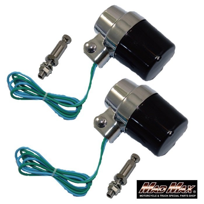 【MAD MAX/マッドマックス】★ヨーロピアンウインカー/ 汎用 丸型 スモークレンズ 取付ステー付き【2個セット/MM11-0057-SM-2】拍卖