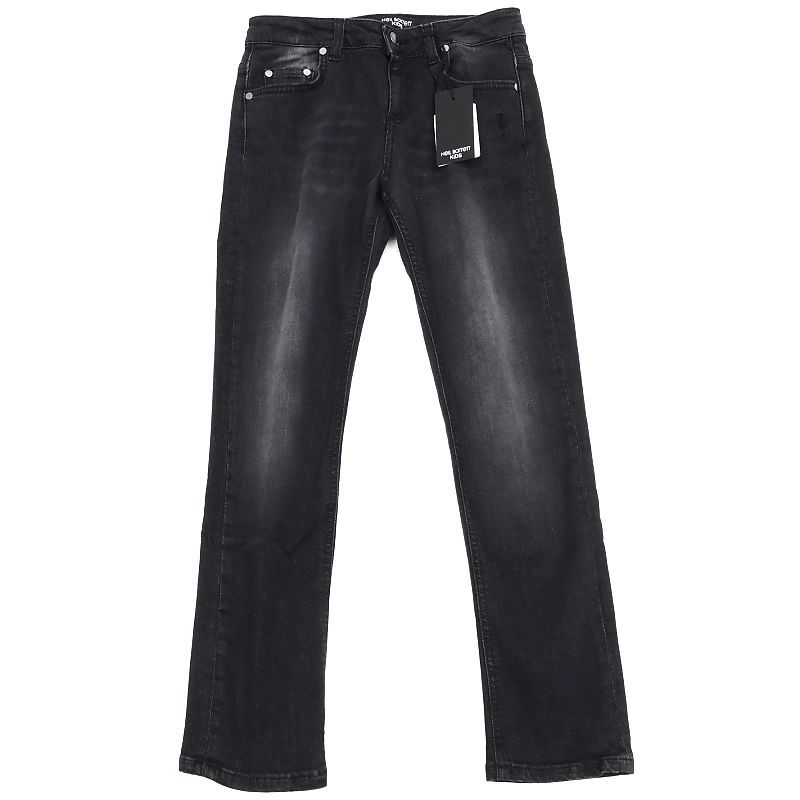 C0419S 未使用品 Neil Barrett/KIDS デニム パンツ 【サイズ:10anni】 ブラック ストレッチ ニールバレット キッズ 拍卖