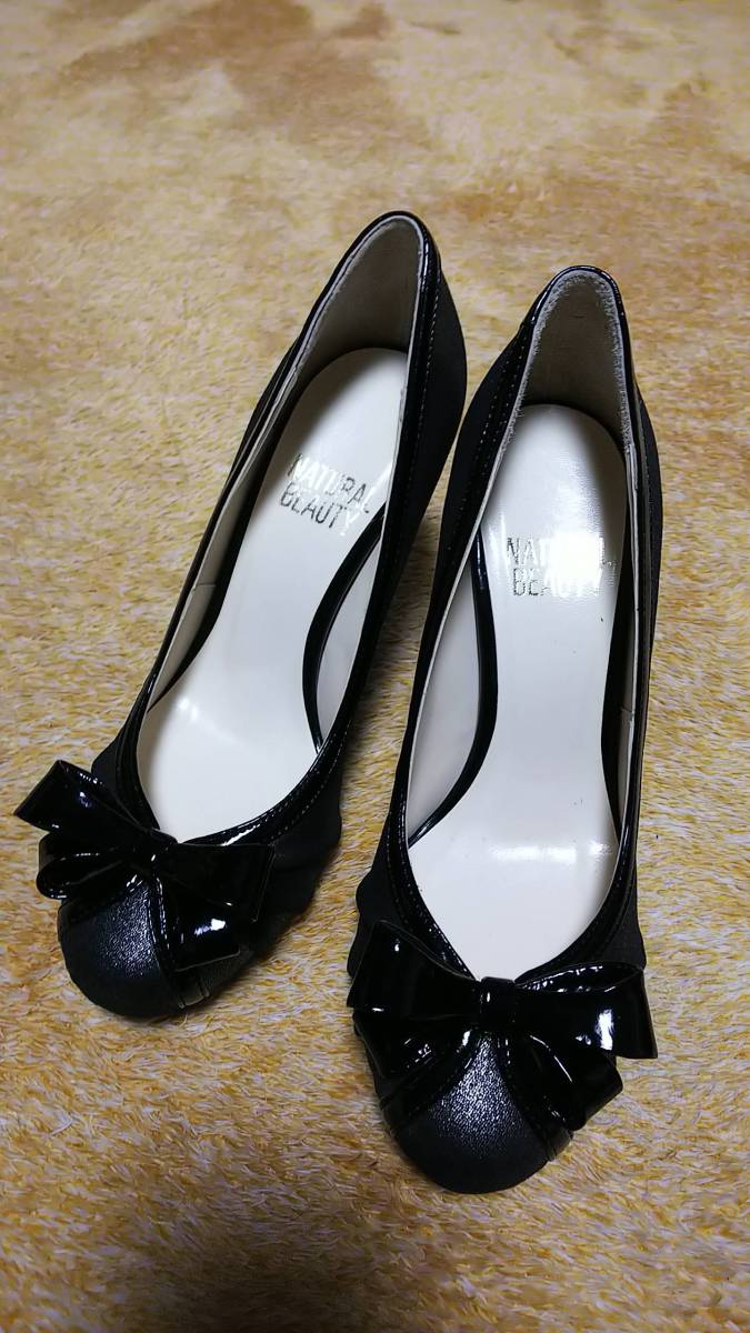 ナチュラルビューティー 新品 リボンパンプス パーティーシューズ パンプス 正規品拍卖
