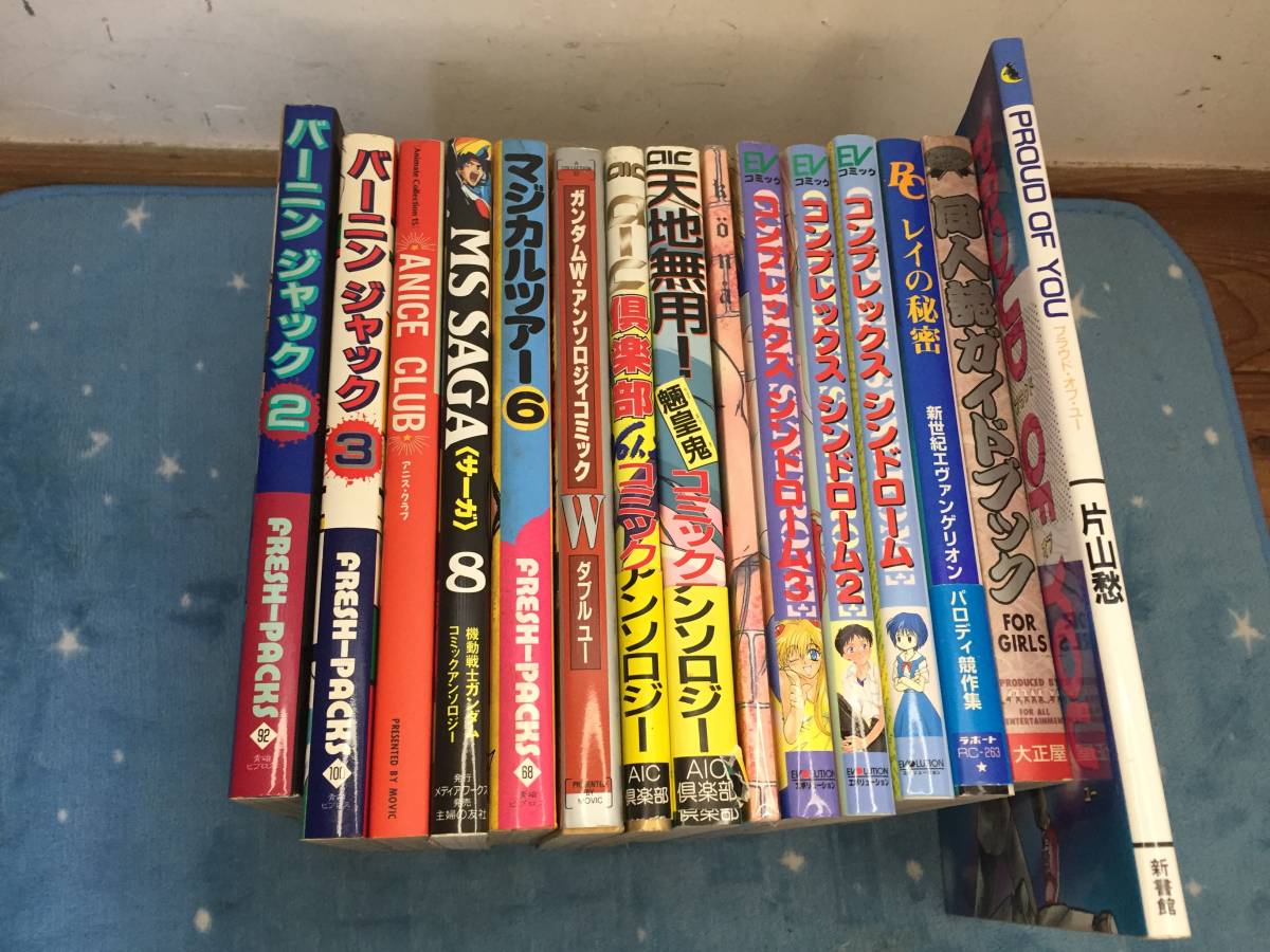 1990年代同人誌漫画本15冊まとめ ガンダム エヴァンゲリオン メタルジャック パプワ君 グランゾート ボーグマン 天地無用拍卖