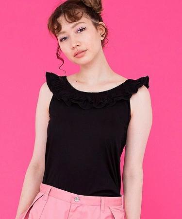 新品 Little sunny bite リトルサニーバイト ノースリーブ カットソー Tシャツ LSB 送料無料 BLK拍卖