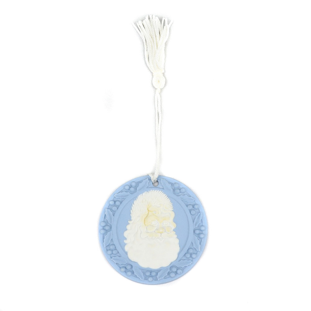 ウェッジウッド 1990年 クリスマス オーナメント ジャスパー ブルー オブジェ _【H211122314】中古拍卖