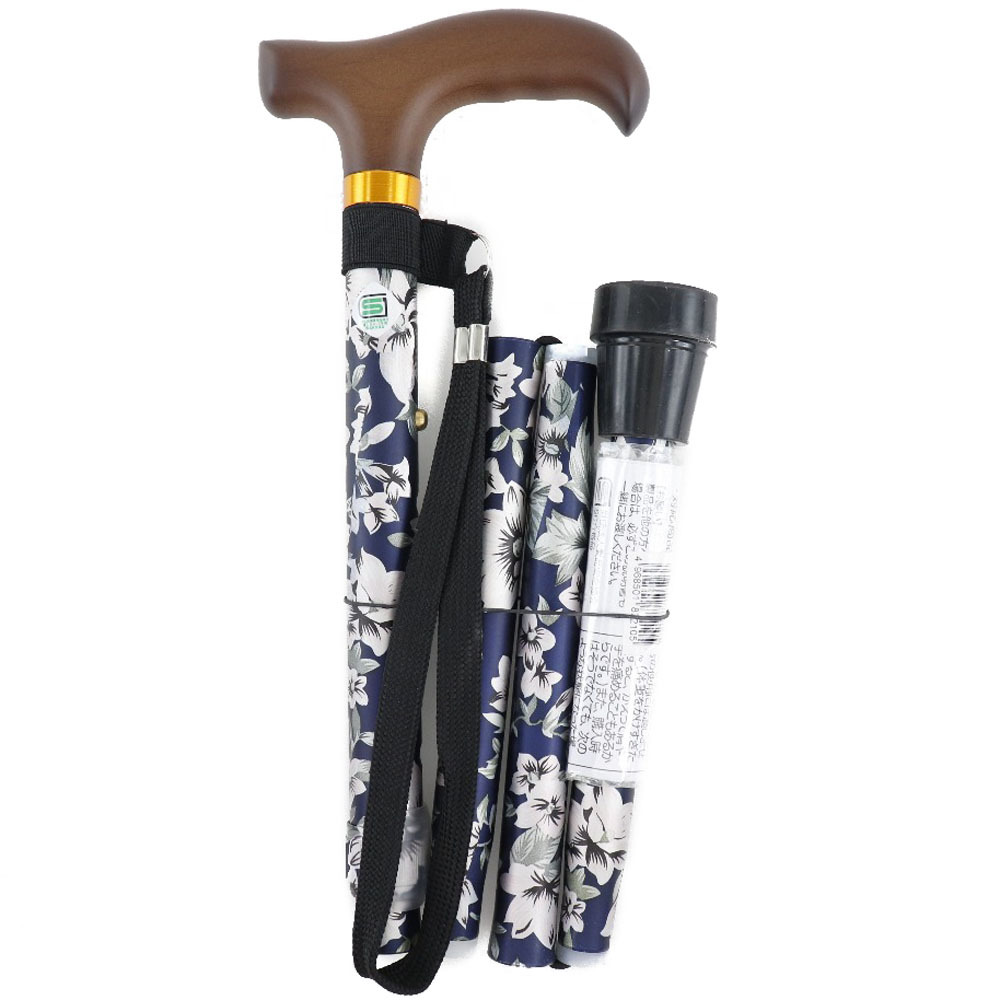 折りたたみステッキ 杖 つえ その他雑貨 アルミ 黒 レディース【E212522226】未使用拍卖