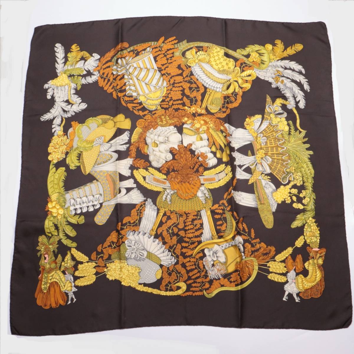 ◆◇HERMES エルメス スカーフ カレ90 chapeau! 帽子柄 大判スカーフ◇◆拍卖