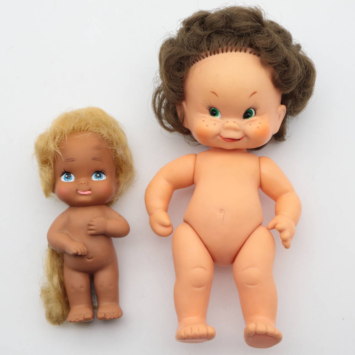 ◆◇昭和レトロ 女の子 ソフビ人形 2体■昭和レトロ 当時物◇◆拍卖
