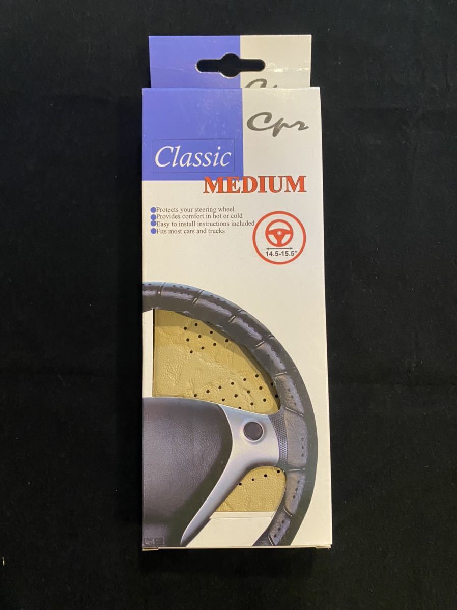 ★送料格安★クラシック グリップ ステアリング カバー ベージュ タン スポーツグリップ アメ車 旧車 ハンドル usdm カスタム オートパーツ拍卖