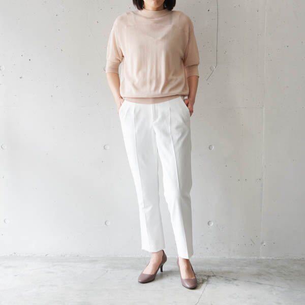 新品タグ 未着 DONEEYU ドニーユ ドライオックステーパードパンツ2020SS サイズ40 白 定価、14.000+税 日本製拍卖