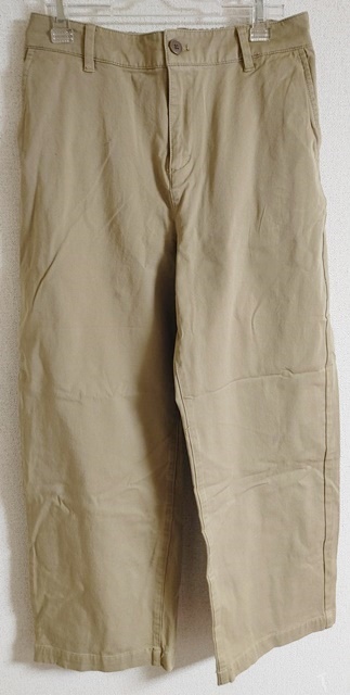 Lサイズ 良品計画 長ズボン ワイドパンツ ストレッチ ベージュ拍卖