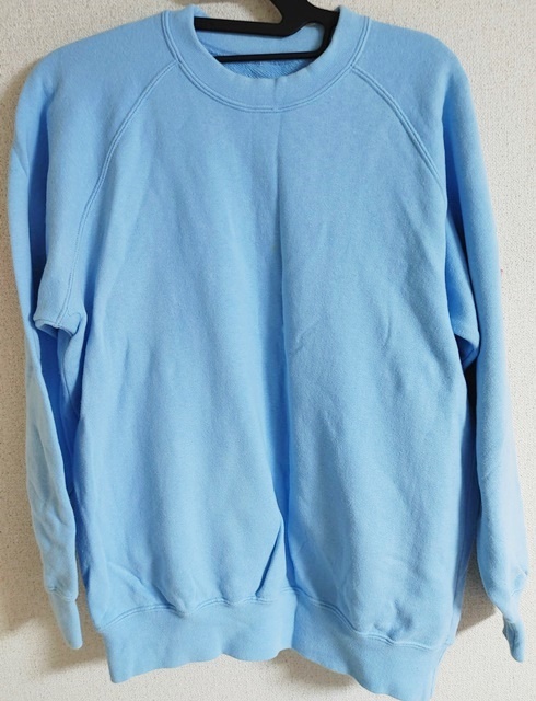 Mサイズ位 wing 長袖 トレーナー スゥエット 水色 コンパクト収納拍卖