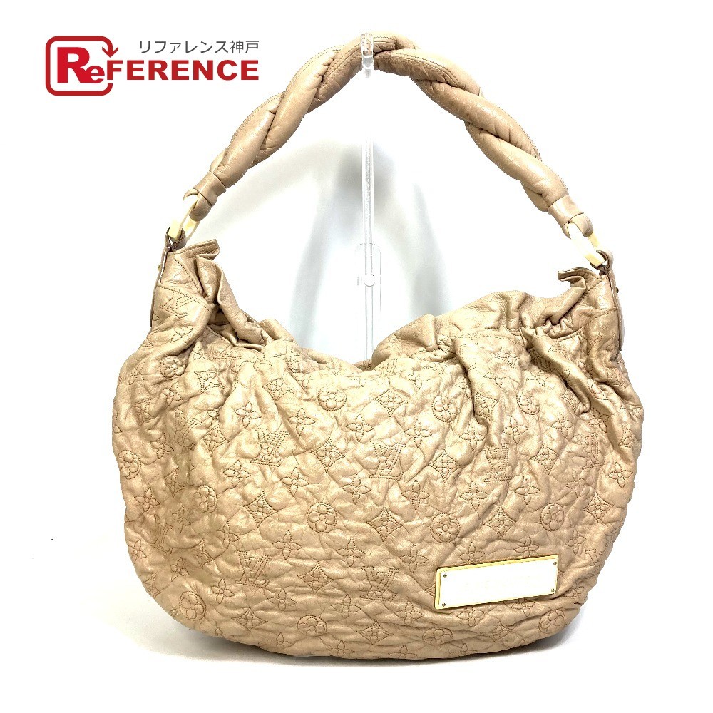 LOUIS VUITTON ルイヴィトン M95423 モノグラムオランプ ニンブスGM 肩掛け ショルダーバッグ レザー エクリュ ベージュ 【中古】拍卖