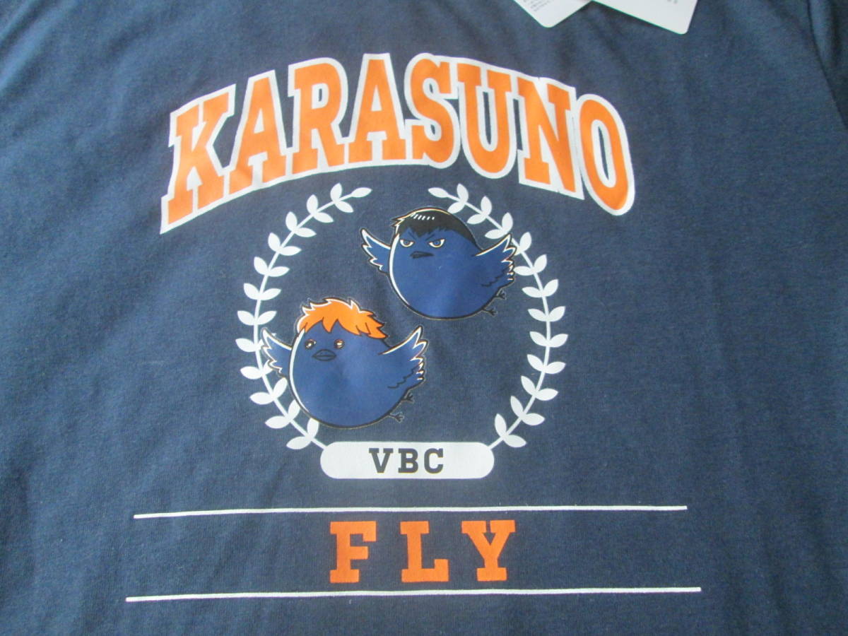 〇。゜〇新品♪ハイキュー!! 烏野 半袖Tシャツ 紺 M 〇゜。〇拍卖
