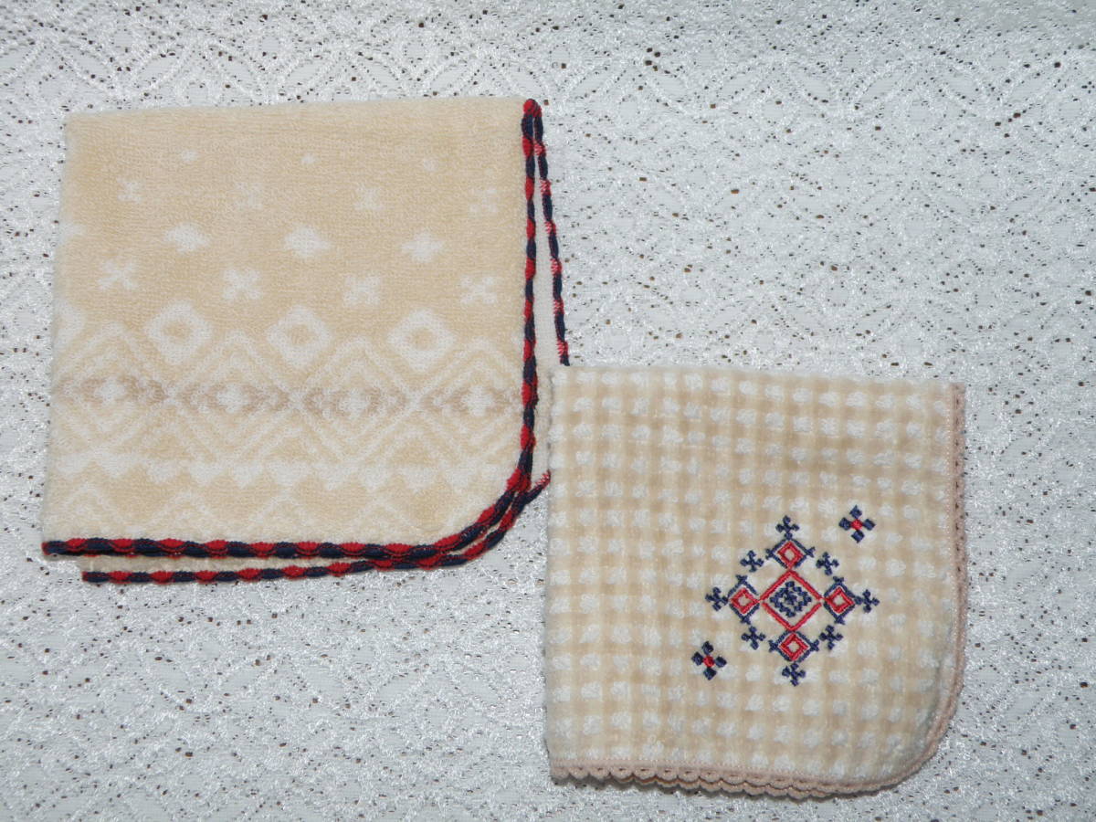 【即決】 ふわふわタオルハンカチ 2枚セット拍卖