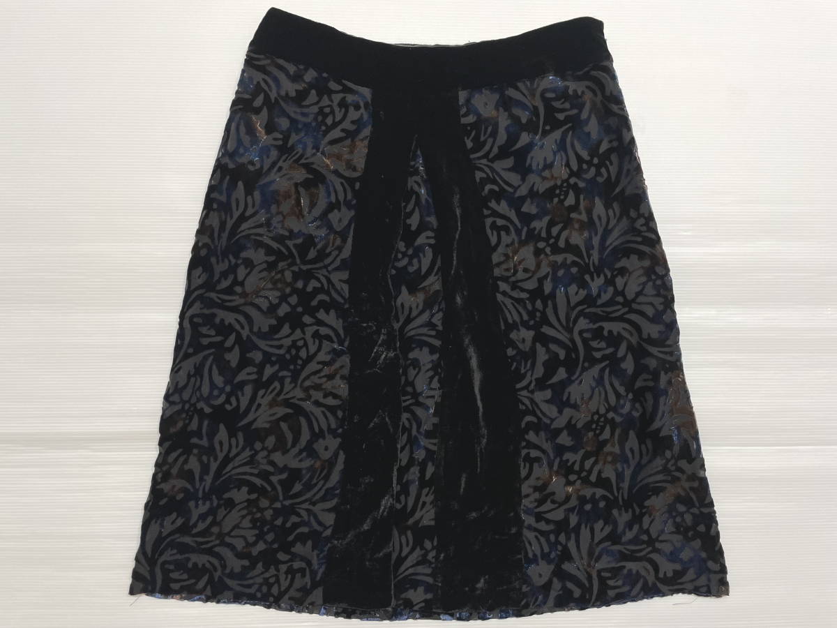 美品 ボールジィ BALLSEY トゥモローランド ベロアスカート ジャガード 総柄 日本製 石瀬5206拍卖