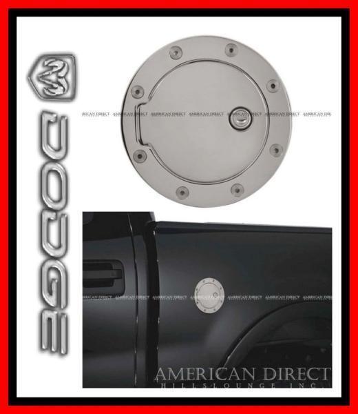 【即納/クローム】09-16y ダッジ ラム ピックアップ P/U ビレット フューエル ドア カバー タンク ガス ガソリン 1500 2500 3500 鏡面 防犯拍卖