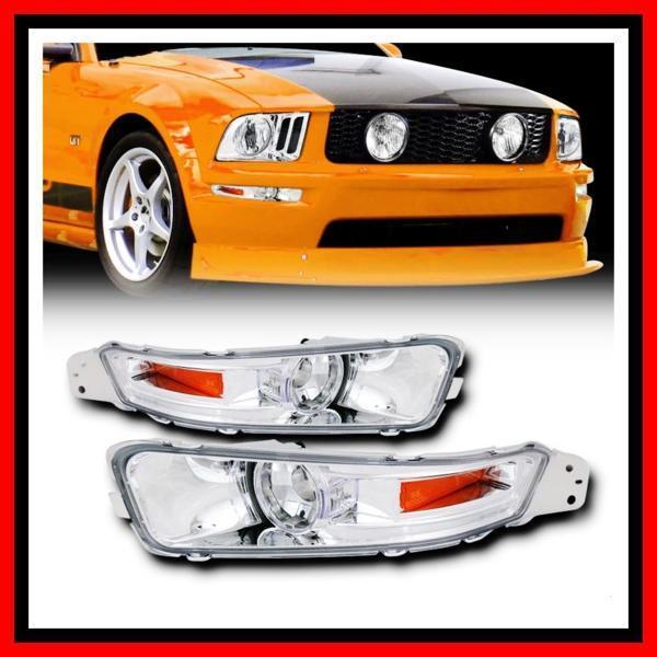 【ラスト1点/クリスタル】05-09y フォード マスタング パークシグナル ランプ ライト ヘッド コーナー フロント フォグ ダイヤモンド 左右拍卖