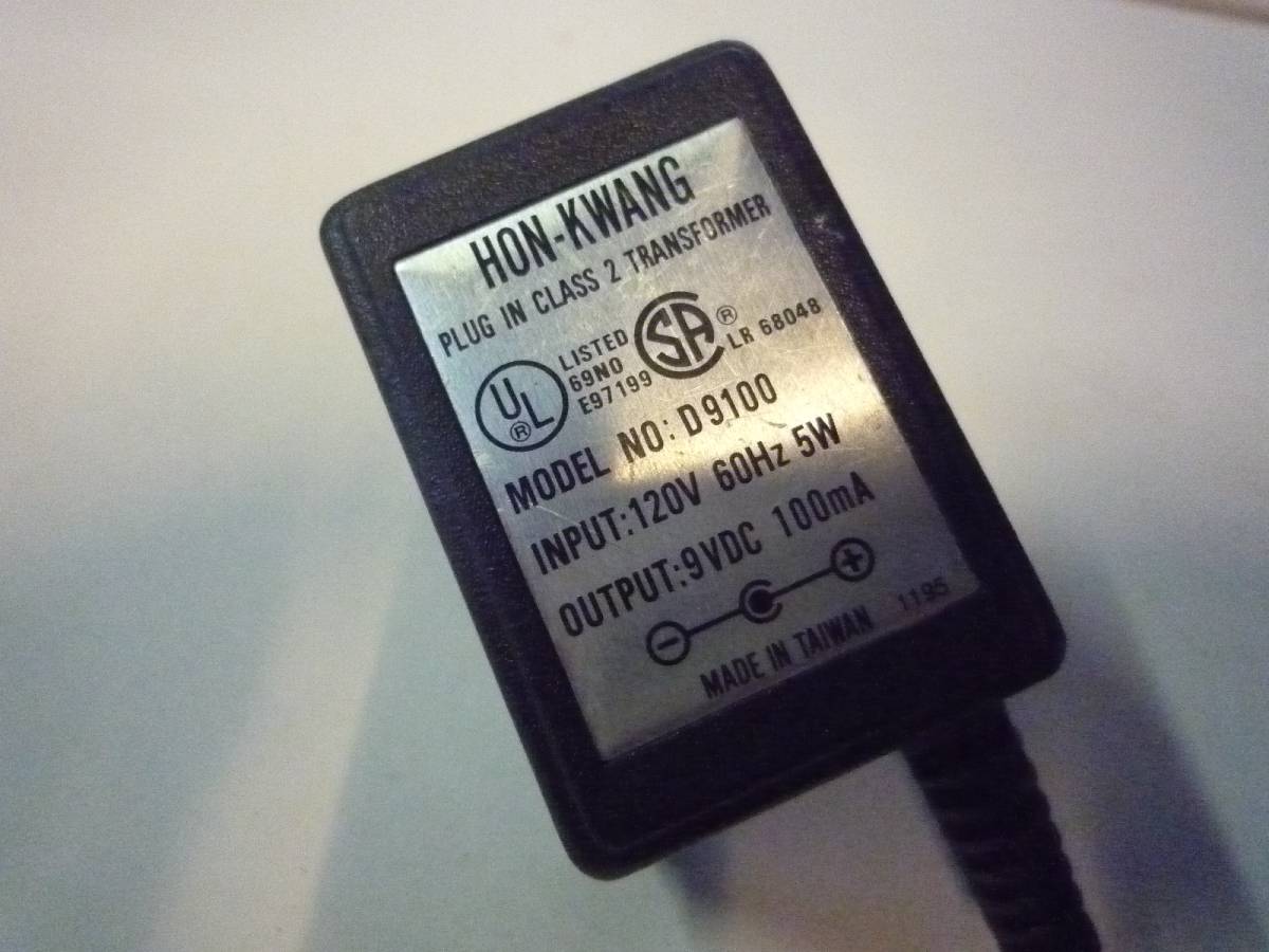 Qi078 Hon-Kwang D-9100 電源 9V 100ma ACアダプター 送料一律レターパックプラス拍卖