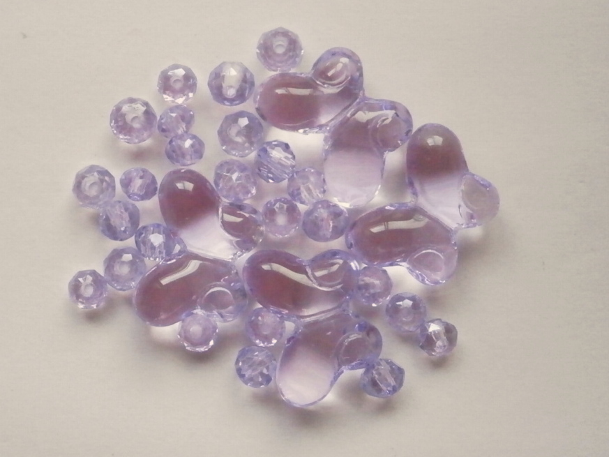 ガラスビーズ★蝶々★タイプ E★ライラック系★1拍卖