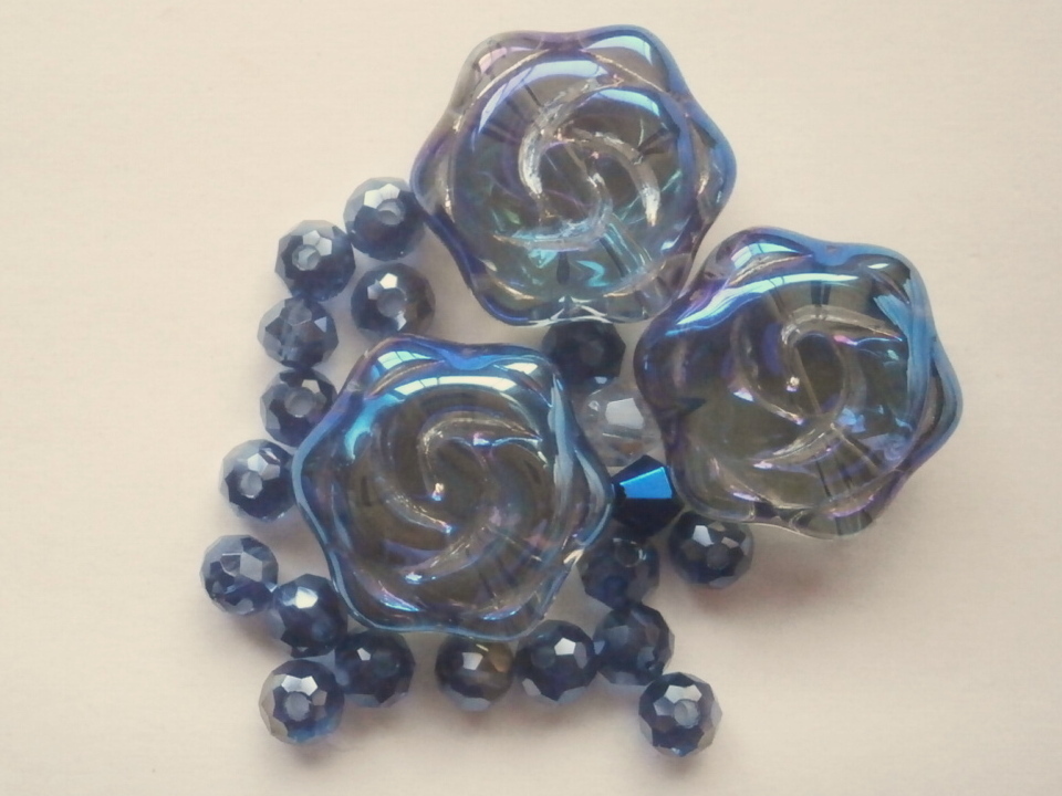 ガラスビーズ★ローズ★モリオン系★1拍卖