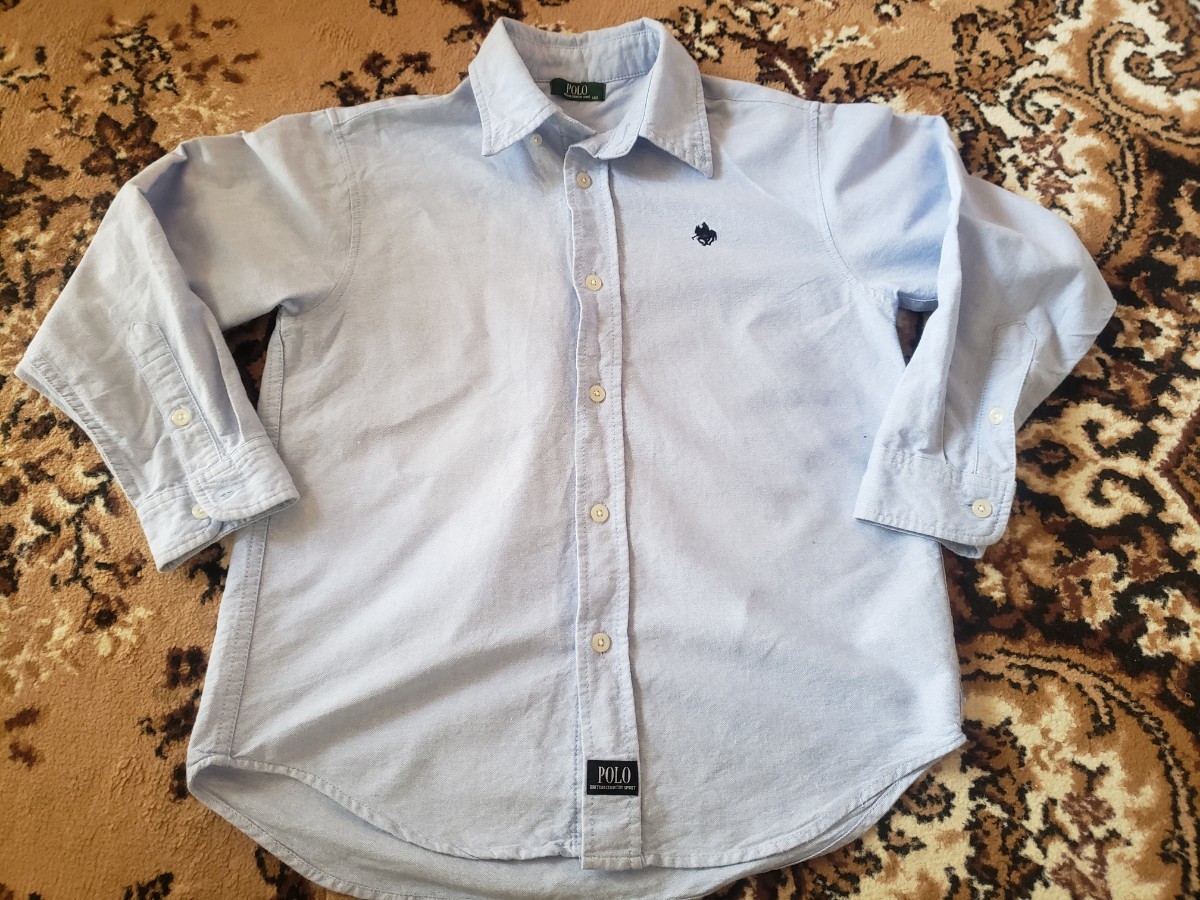 即決 Polo 長袖シャツ 水色 140cm キッズ 男の子拍卖