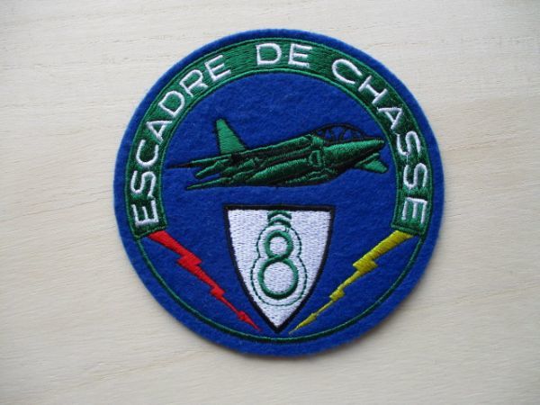 【送料無料】フランス空軍8th Fighter Wingパッチ8e Escadre de Chasseワッペン/RafaleラファールAAE仏空軍patch航空宇宙軍ミリタリー M72拍卖