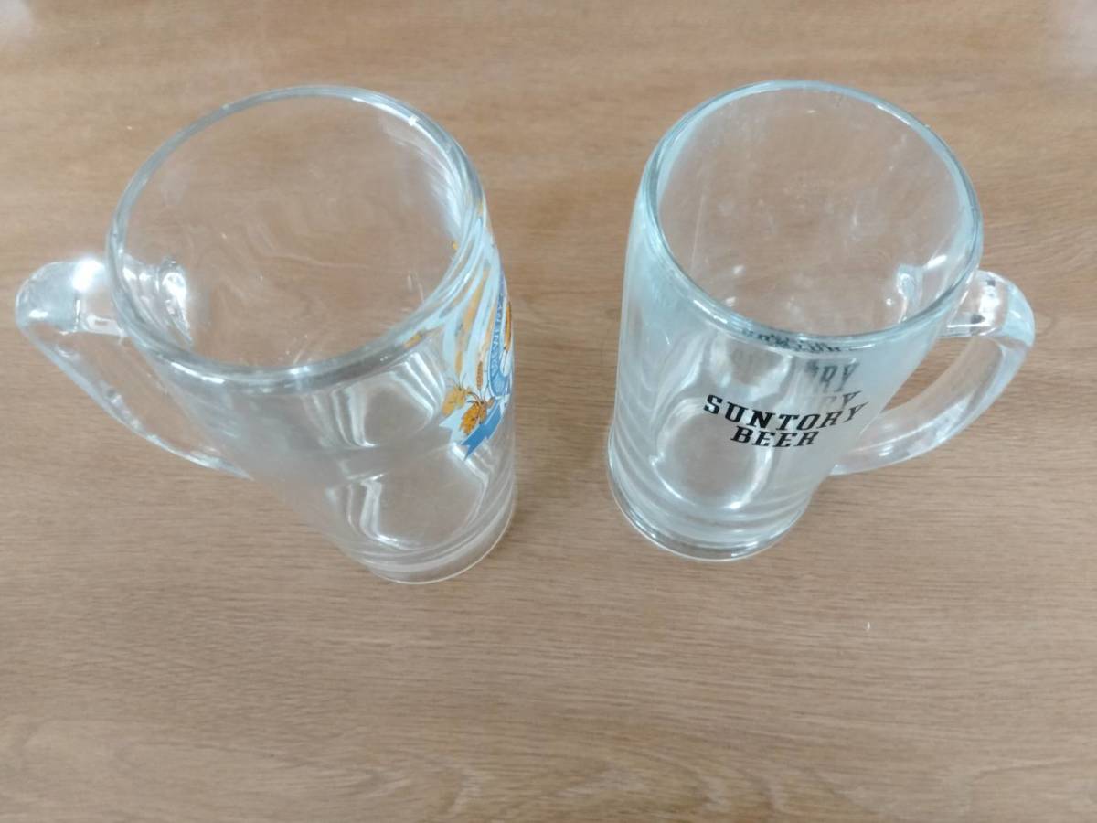 【未使用】 ビールジョッキ ビアグラス 麒麟 サントリー 2個セット 直接取引歓迎拍卖