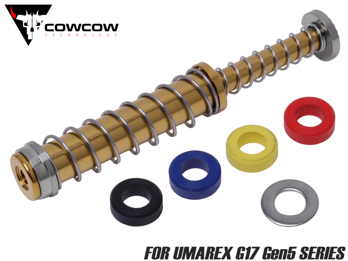 COW-GK-RC004G COWCOW TECHNOLOGY ステンレス リコイルスプリングガイド UMAREX G17 Gen5 TiN ゴールド拍卖
